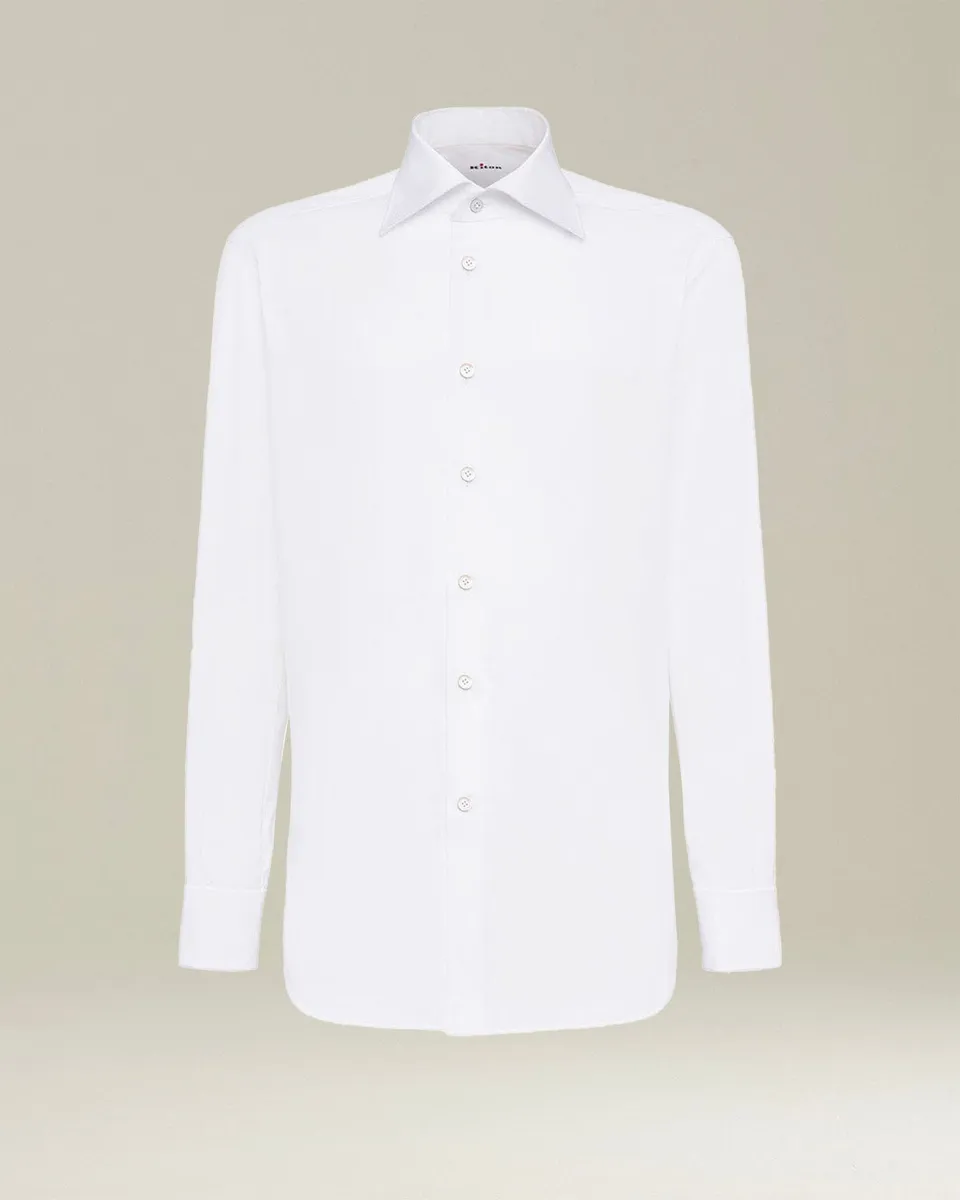Kiton Shirts White Cotton Hemd Baumwolle weiss Festkleidung