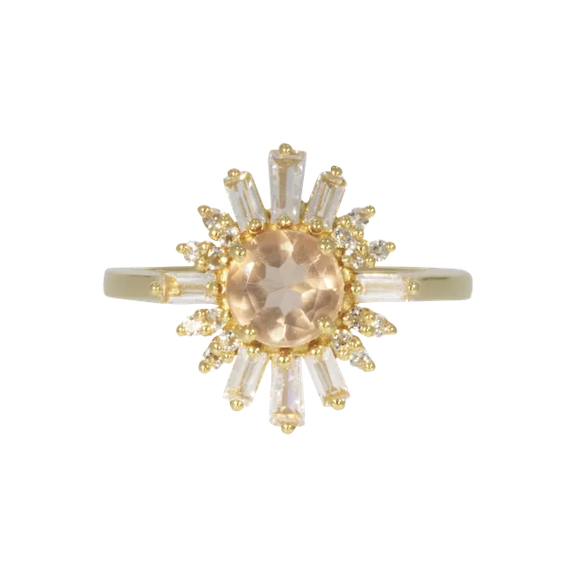 Juvelan Delhi Ring Silber Morganit Gr. 52