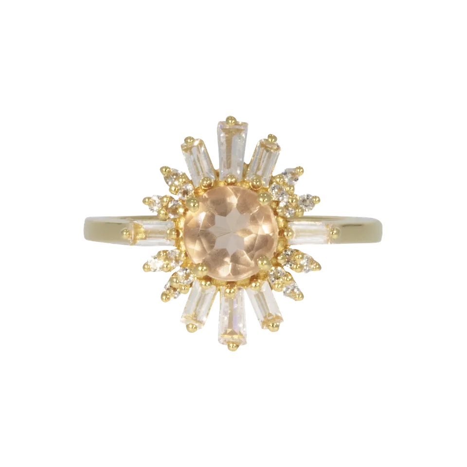 Juvelan Delhi Ring Silber Morganit Gr. 52