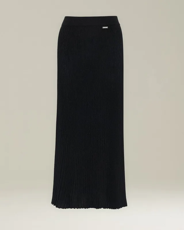 Kiton Pencil Skirt Wollrock Bleistift Lurex metallic