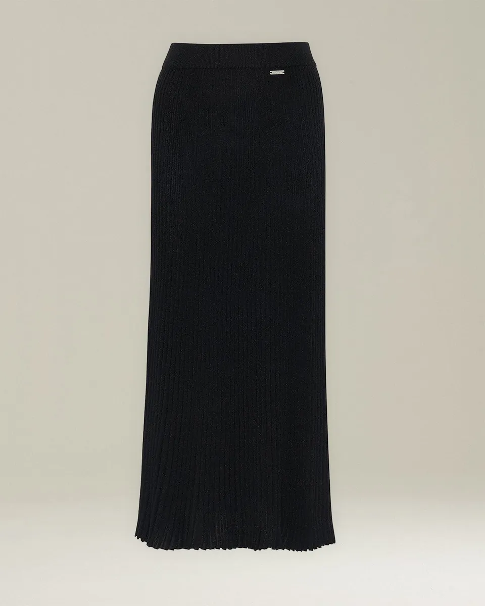 Kiton Pencil Skirt Wollrock Bleistift Lurex metallic