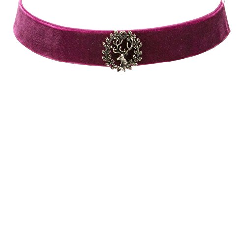 Alpenflüstern DAHEIM DHK173 Kropfband Hirsch lila-violett