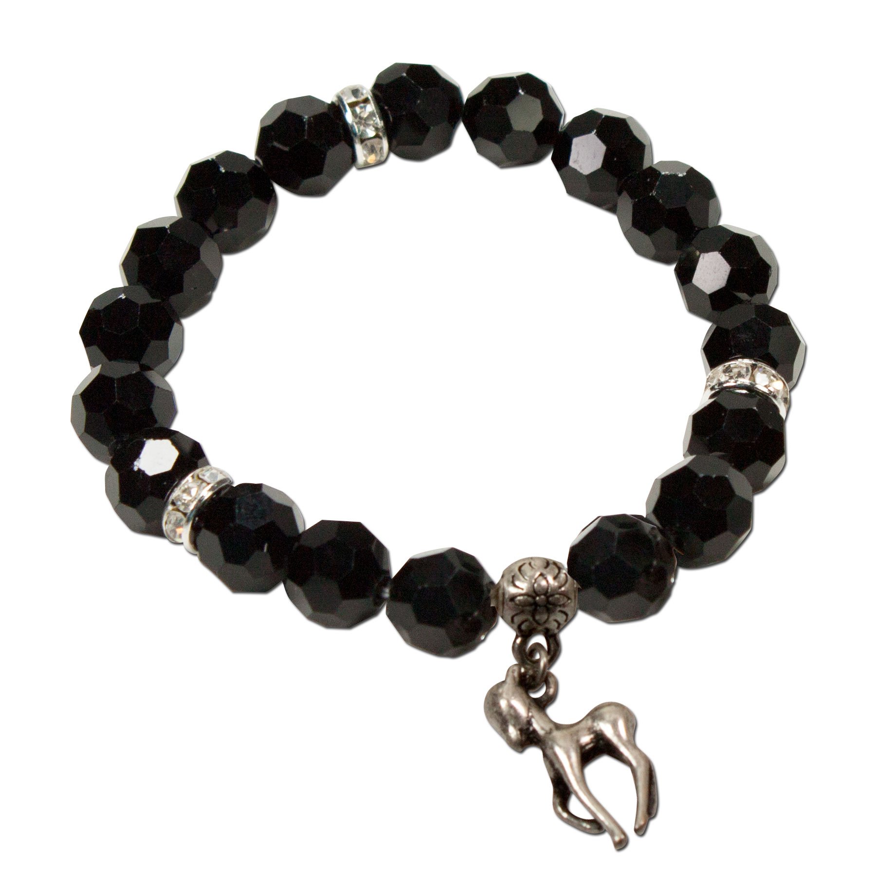 Alpenflüstern DAHEIM DAB014 Perlen-Trachten-Armband Bambi schwarz-creme