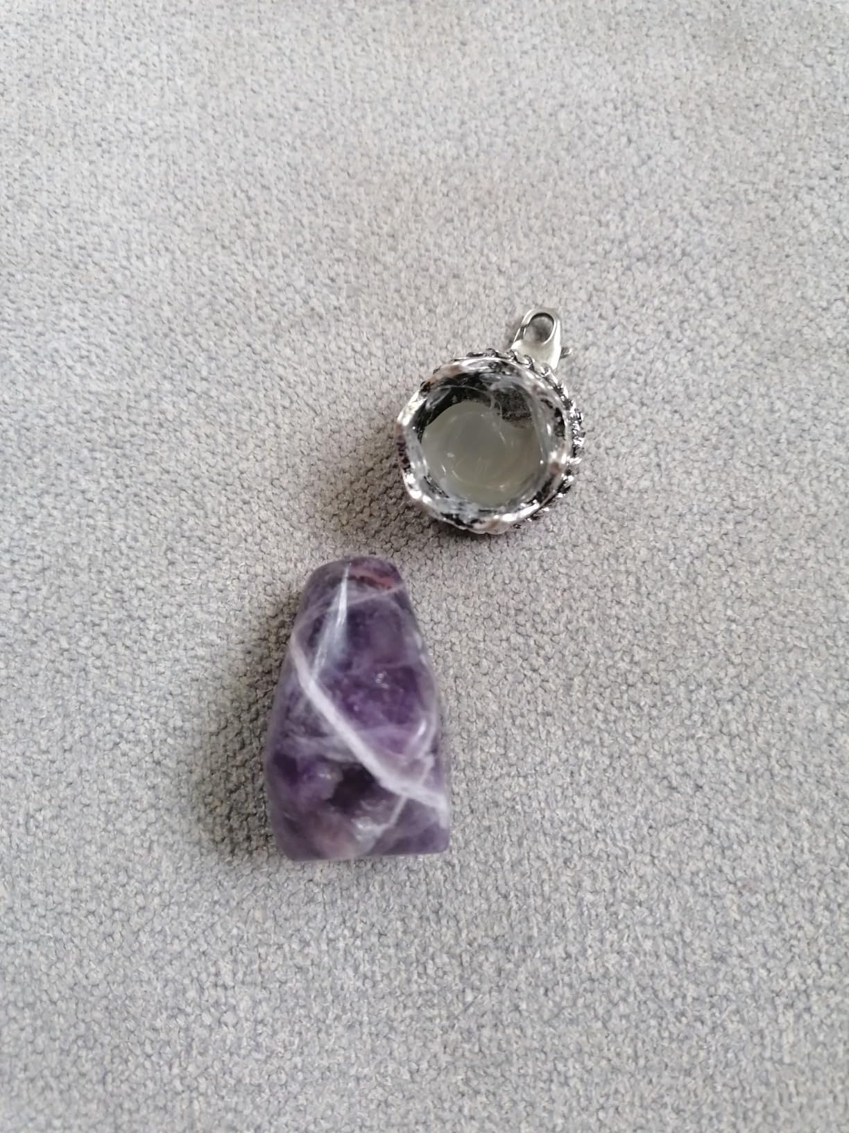 Alpenflüstern DAHEIM Amethyst AAH115 Anhänger antik-silber Stein