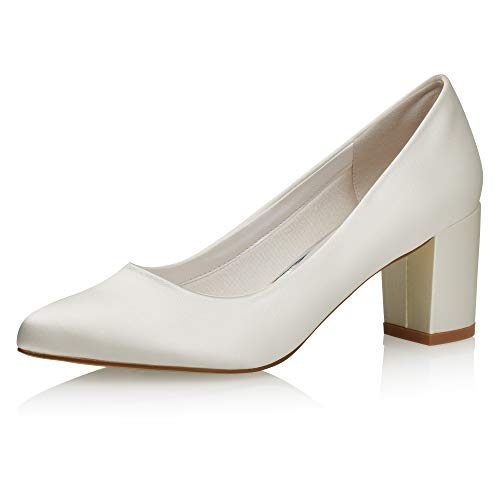 Rainbow Club Timeless Debora Braut-Pumps Ivory Satin 6,5 cm