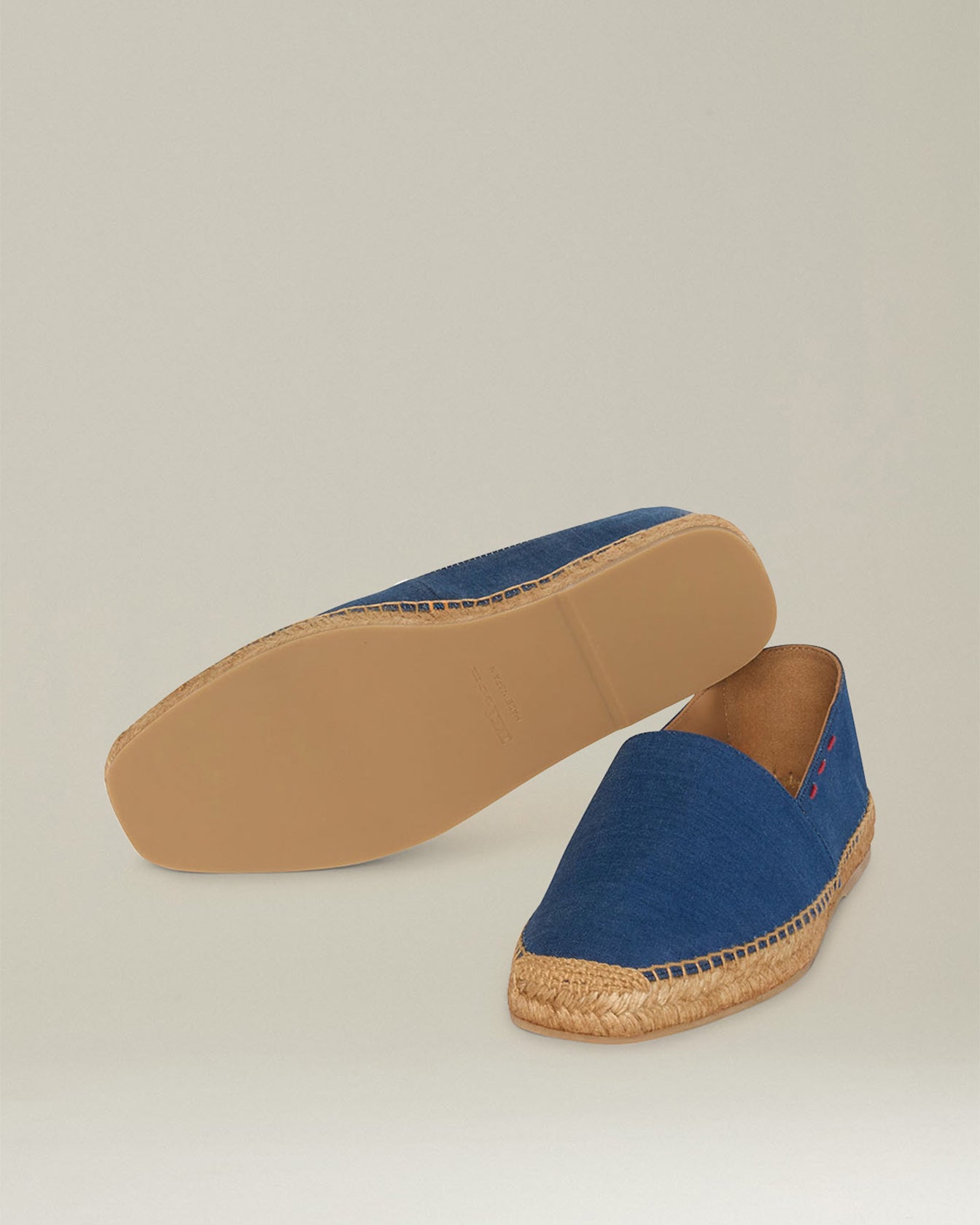 Kiton Shoes Espadrilles Denim Jutesohle