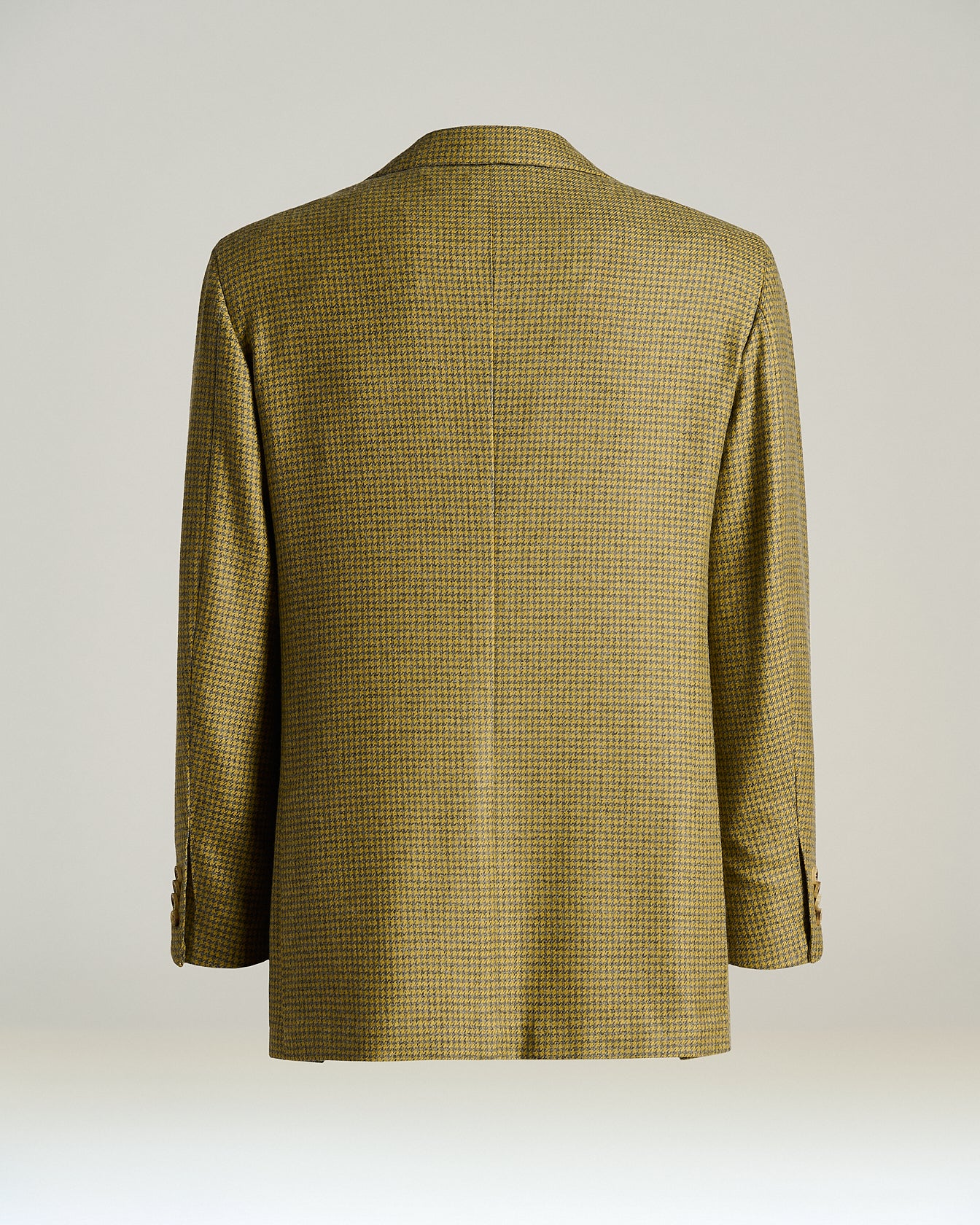 Kiton Hahnentritt Sakko Kaschmir Gr 50 gelb