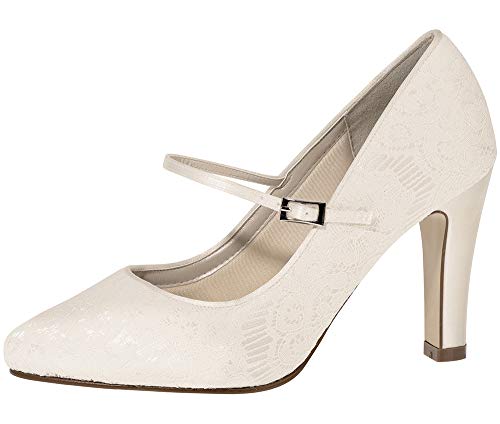 Rainbow Club Timeless Evelin Brautpumps Ivory Satin Spitze