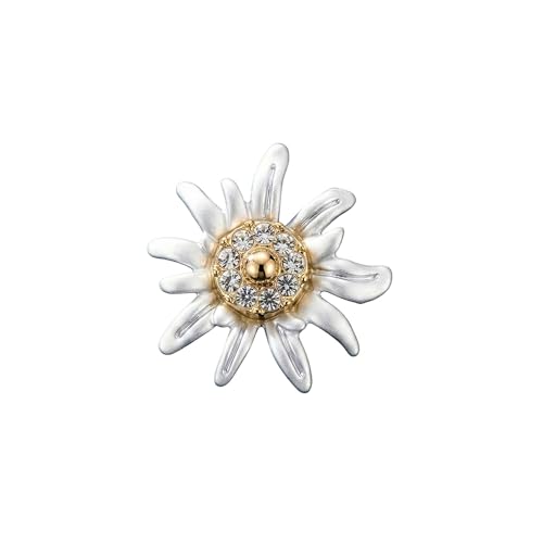 Alpenflüstern DAHEIM API148 Ansteck-Pin Edelweiß creme-weiß