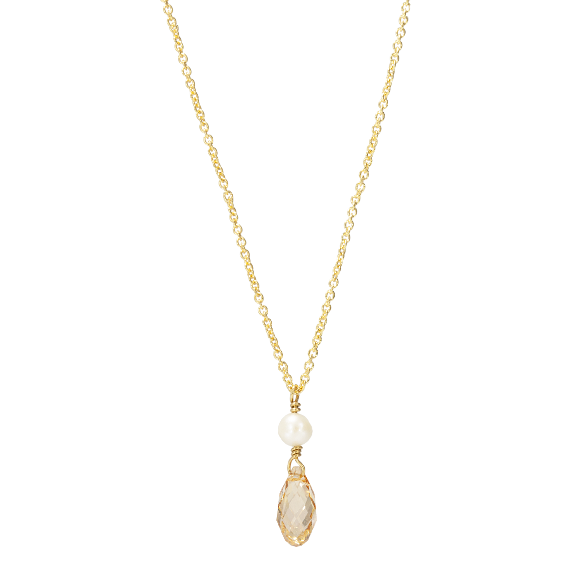 Juvelan Halsketten Golden Cupid Halskette Gold 40-45cm Perle