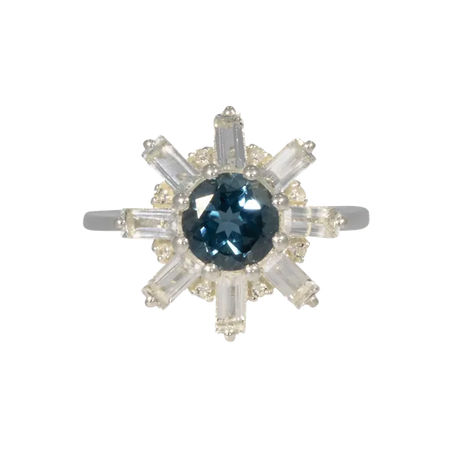 Juvelan Marrakesh Statement Ring London Blue Topas 54