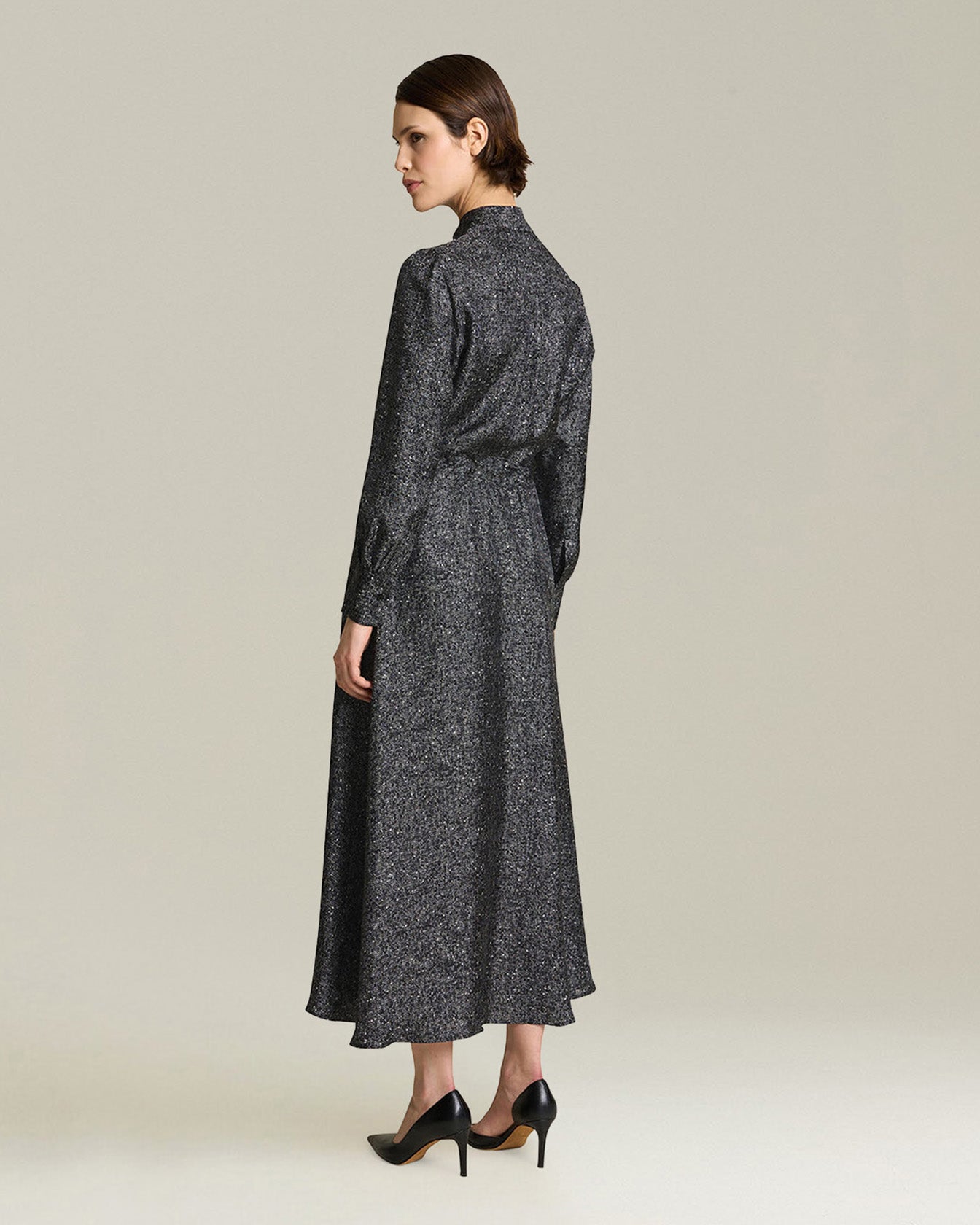 Kiton Dresses Abendkleid Seide Lamé mit Gürtel TU