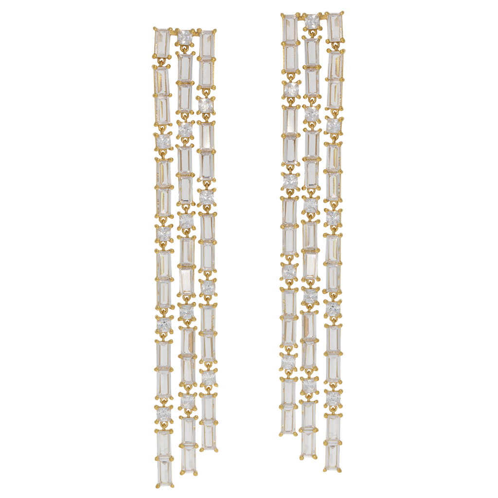Juvelan Masterpiece Ohrringe Baguette 10 cm Kristall