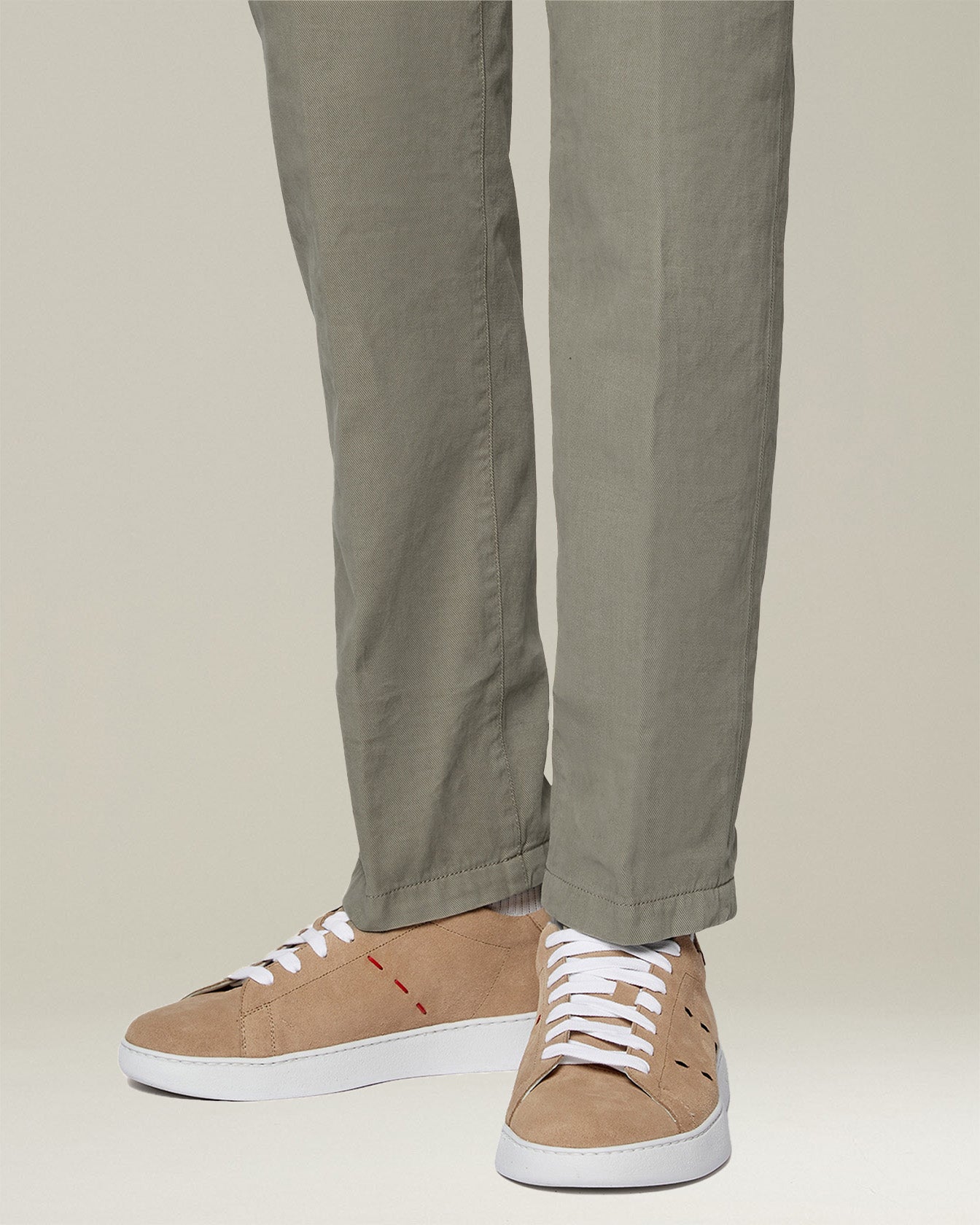 Kiton Shoes Stitching Sneaker 42 Wildleder Beige