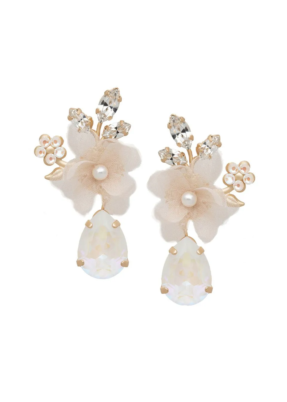 Elizabeth Bower Fabrique Hängeohrringe Matte Gold/Blush Post