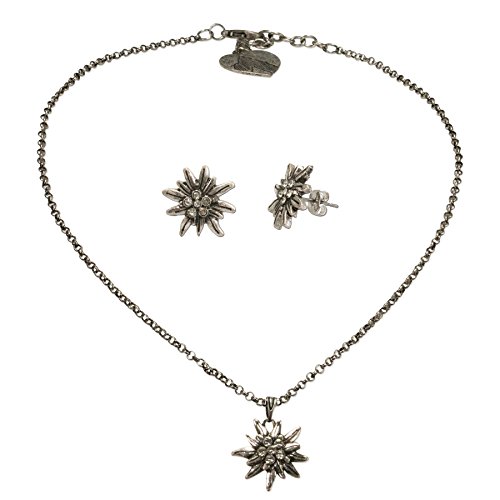 Alpenflüstern DAHEIM SET031 Trachtenschmuck-Set antik-silber