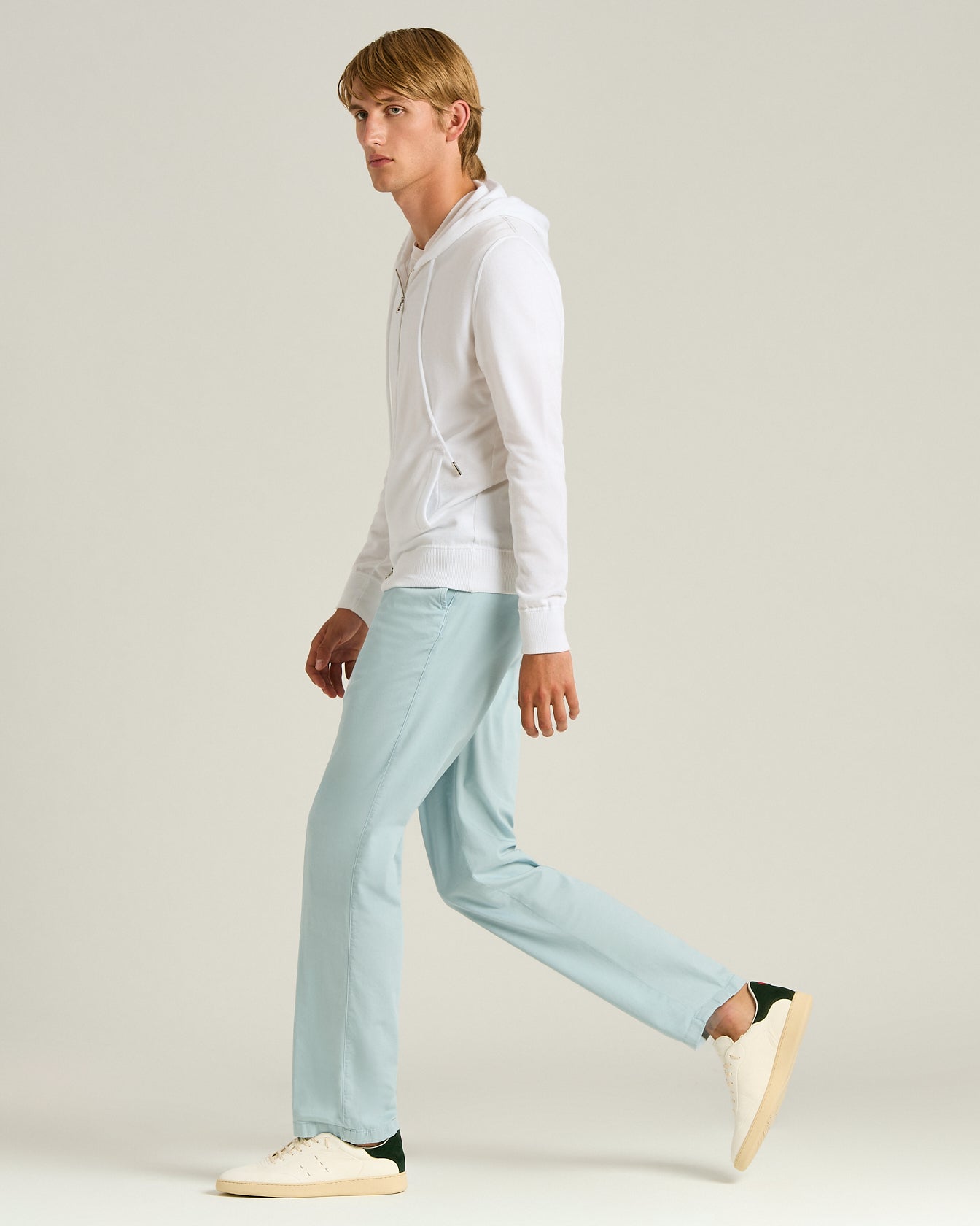 Kiton Chino Baumwolle Stretch Hellblau Gr. 34 Hose