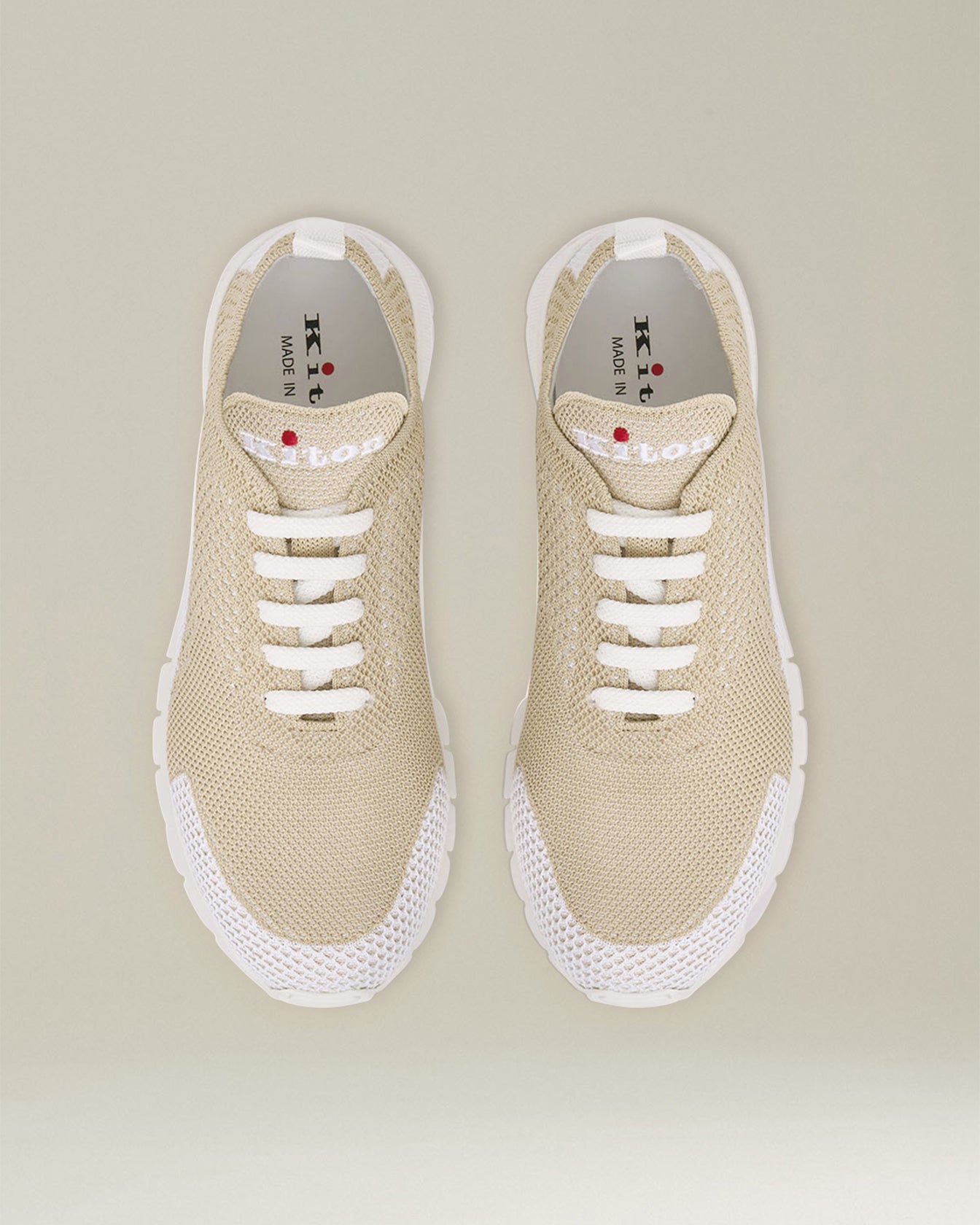 Kiton Fit Sneakers Two-Tone Sneaker Strick zweifbg