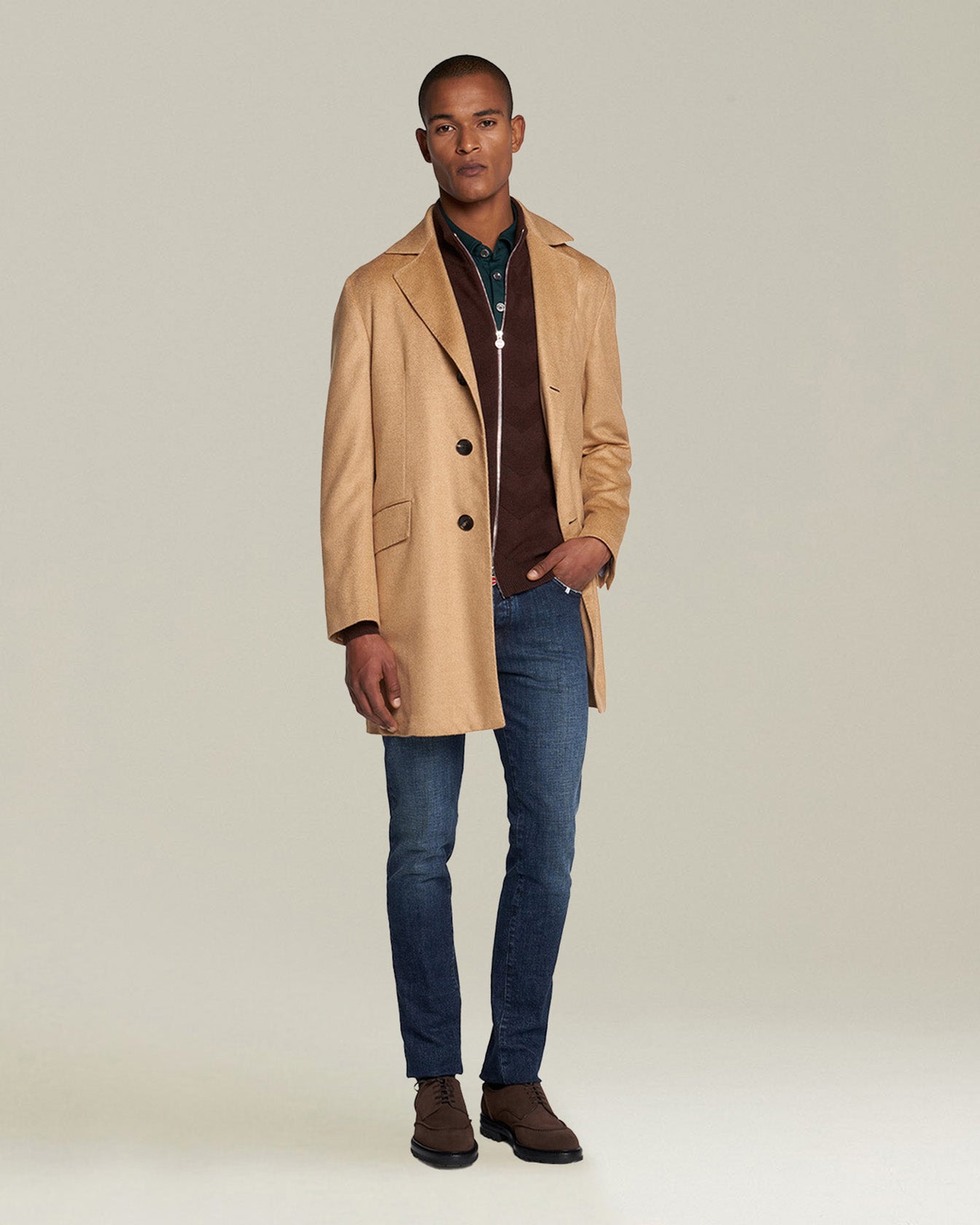 Kiton Caban Mantel Kaschmir Vicuna beige