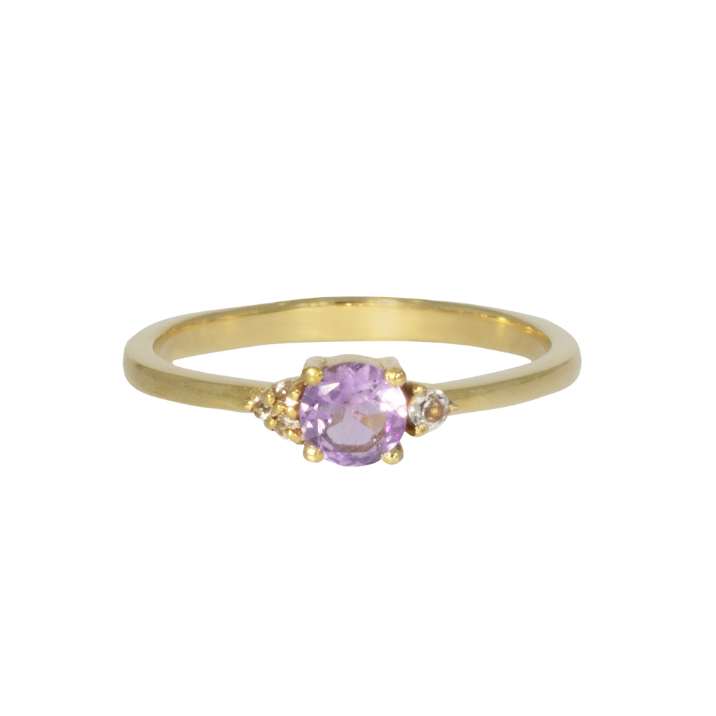 Juvelan Vienna Ring Amethyst Silber Weißtopas