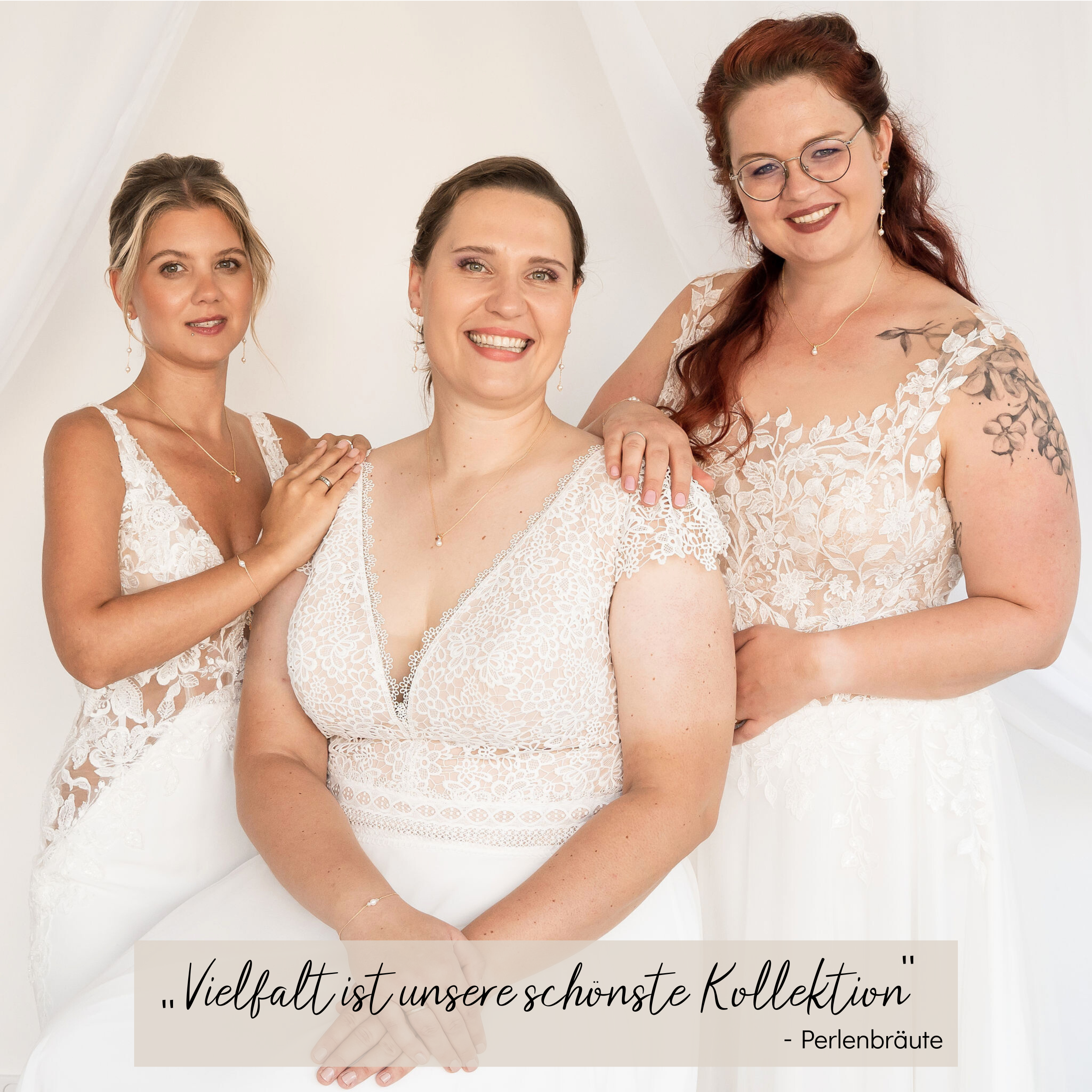 Perlenbräute Lola Ohrringe Hochzeit Perlen Gold 2-in-1