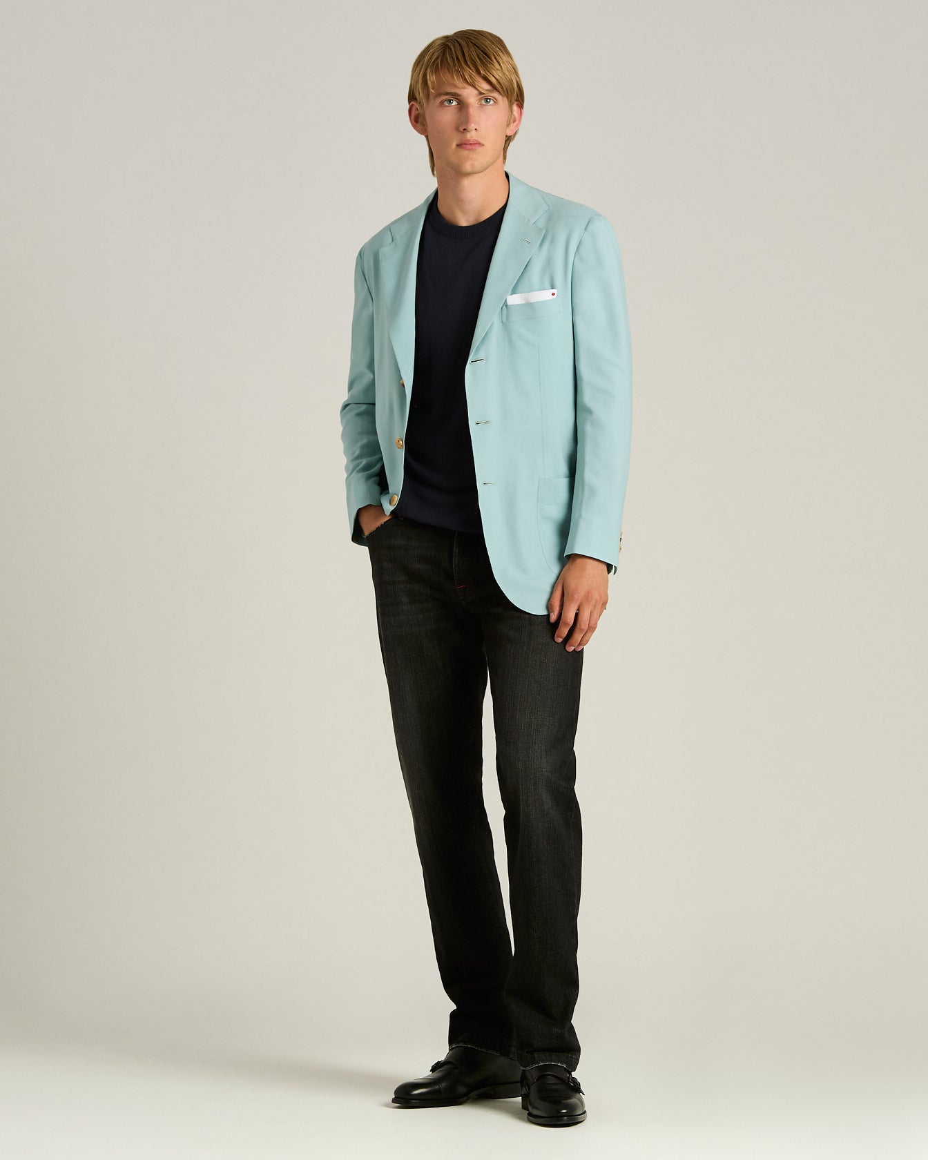 Kiton Crew Neck Pullover Kaschmir Mitternachtsblau M