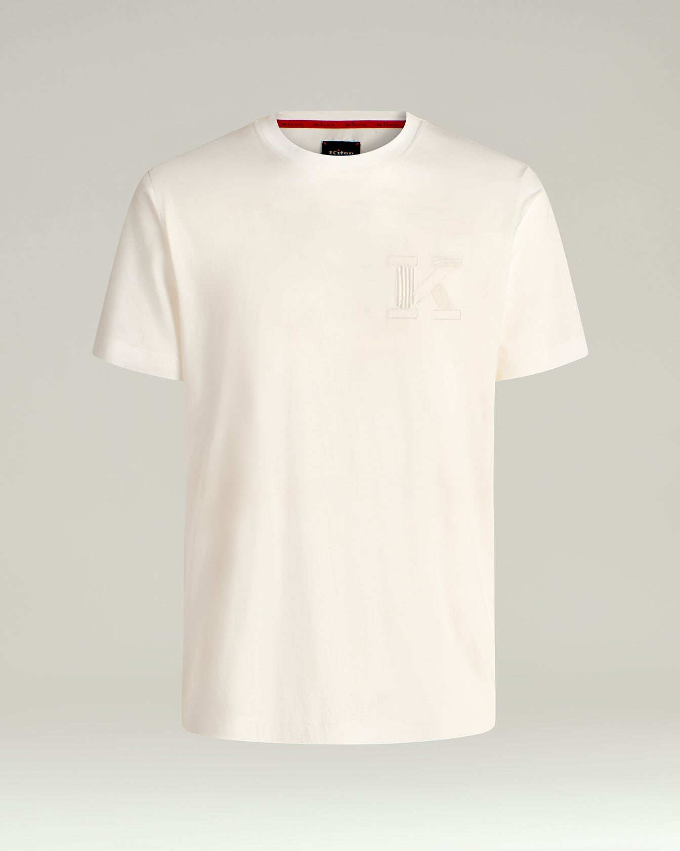 Kiton T-Shirt Weiß Baumwolle L Rundhals