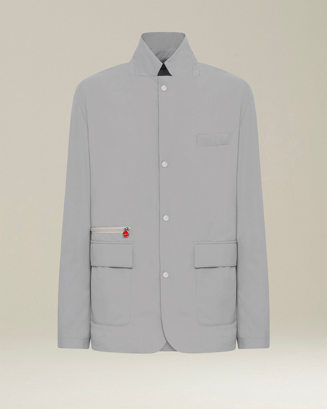 Kiton Jackets Seiden-Jacke grau TU technische Seide atmungsaktiv