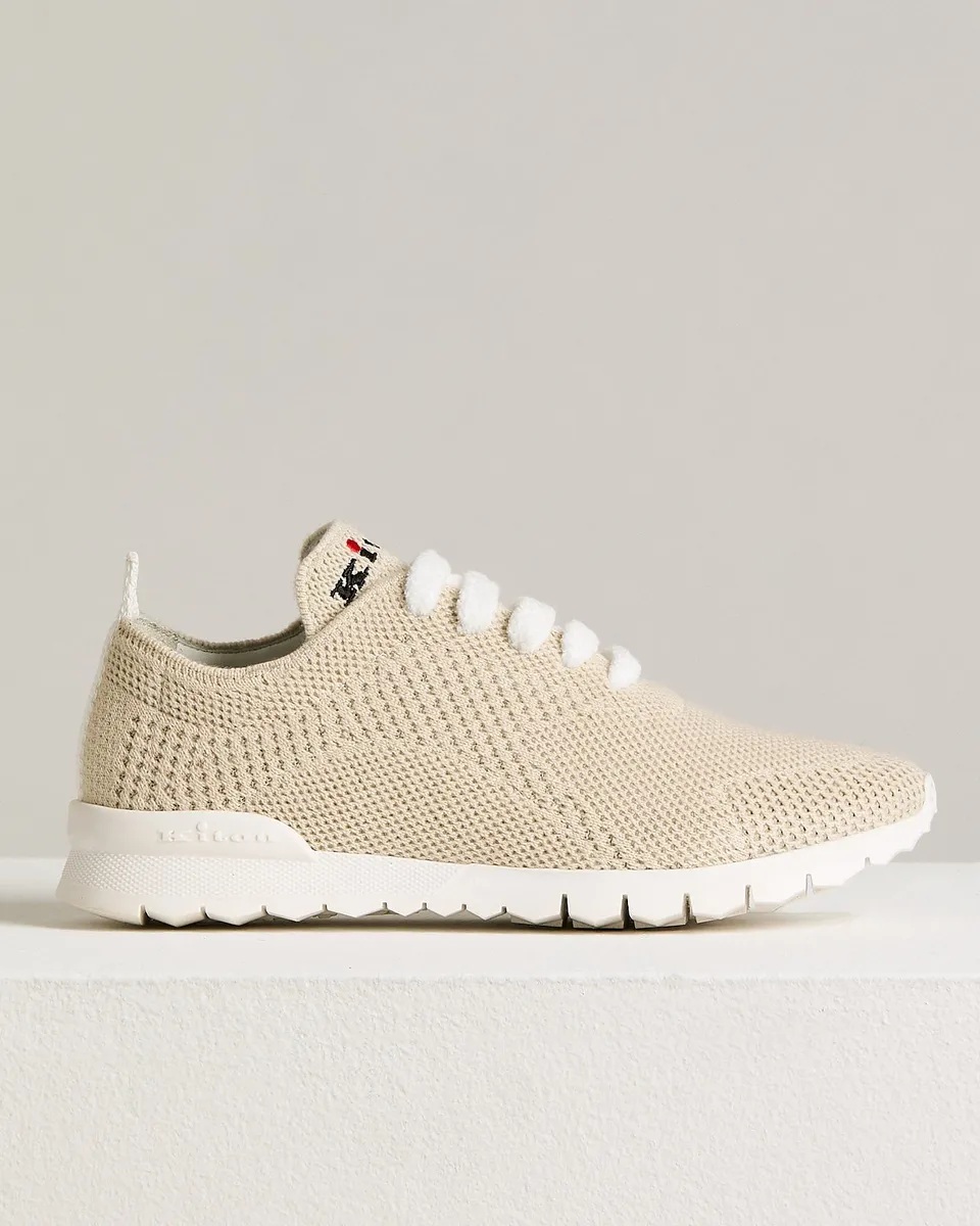 Kiton Shoes Fits Sneakers Beige Kaschmir-Strick