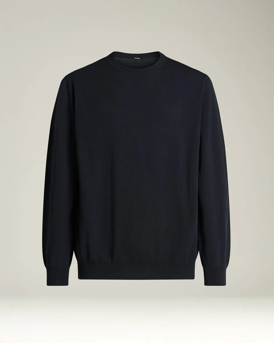 Kiton Crew Neck Pullover Kaschmir Mitternachtsblau M