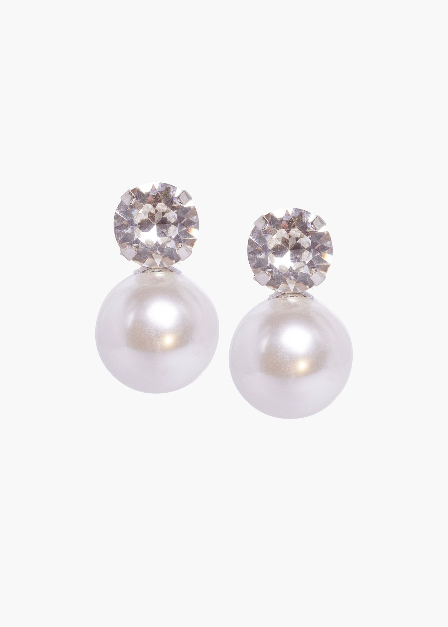 Elizabeth Bower Duet Ohrstecker Perle Kristall Rhodium