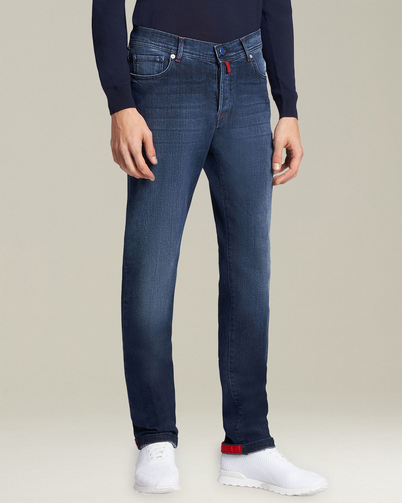 Kiton Trousers Jeans Blau Ultra-Slim Gr. 34 Cotton