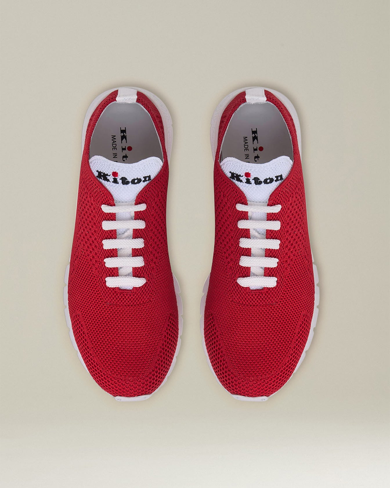 Kiton Shoes Fits-Sneakers Cotton Sneaker Baumwollstrick weiß