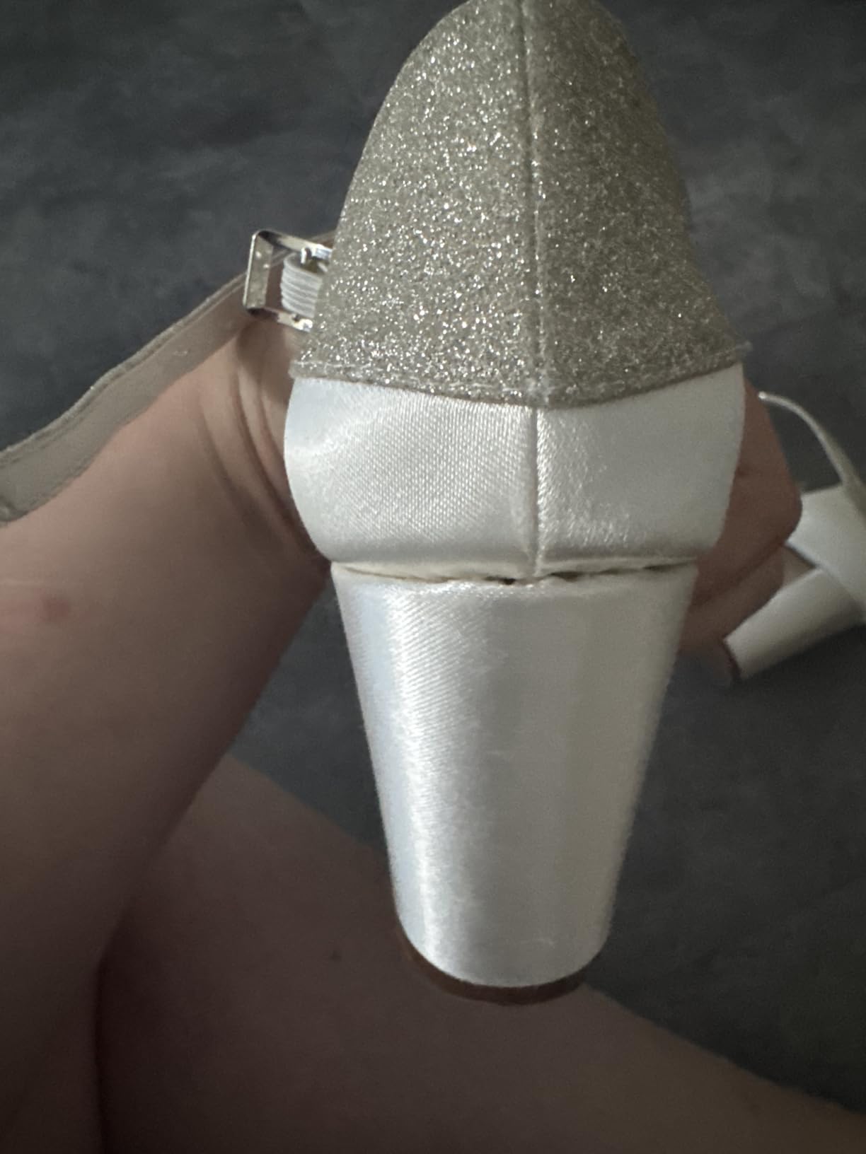 Rainbow Club Kimber Ivory Satin Brautschuhe 41 Glitter