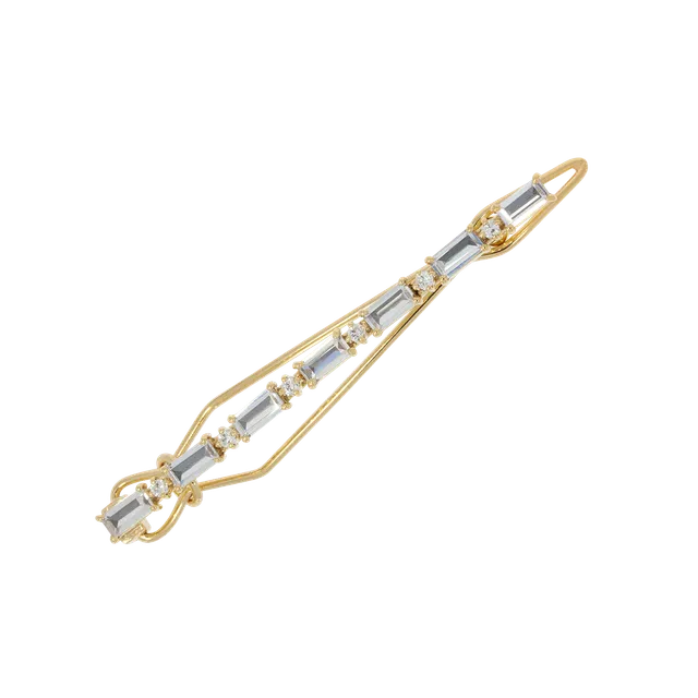 Juvelan New Horizon Haarclip Kristall Silber 6 cm
