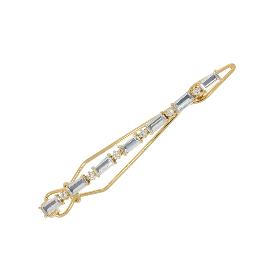 Juvelan New Horizon Haarclip Kristall Silber 6 cm