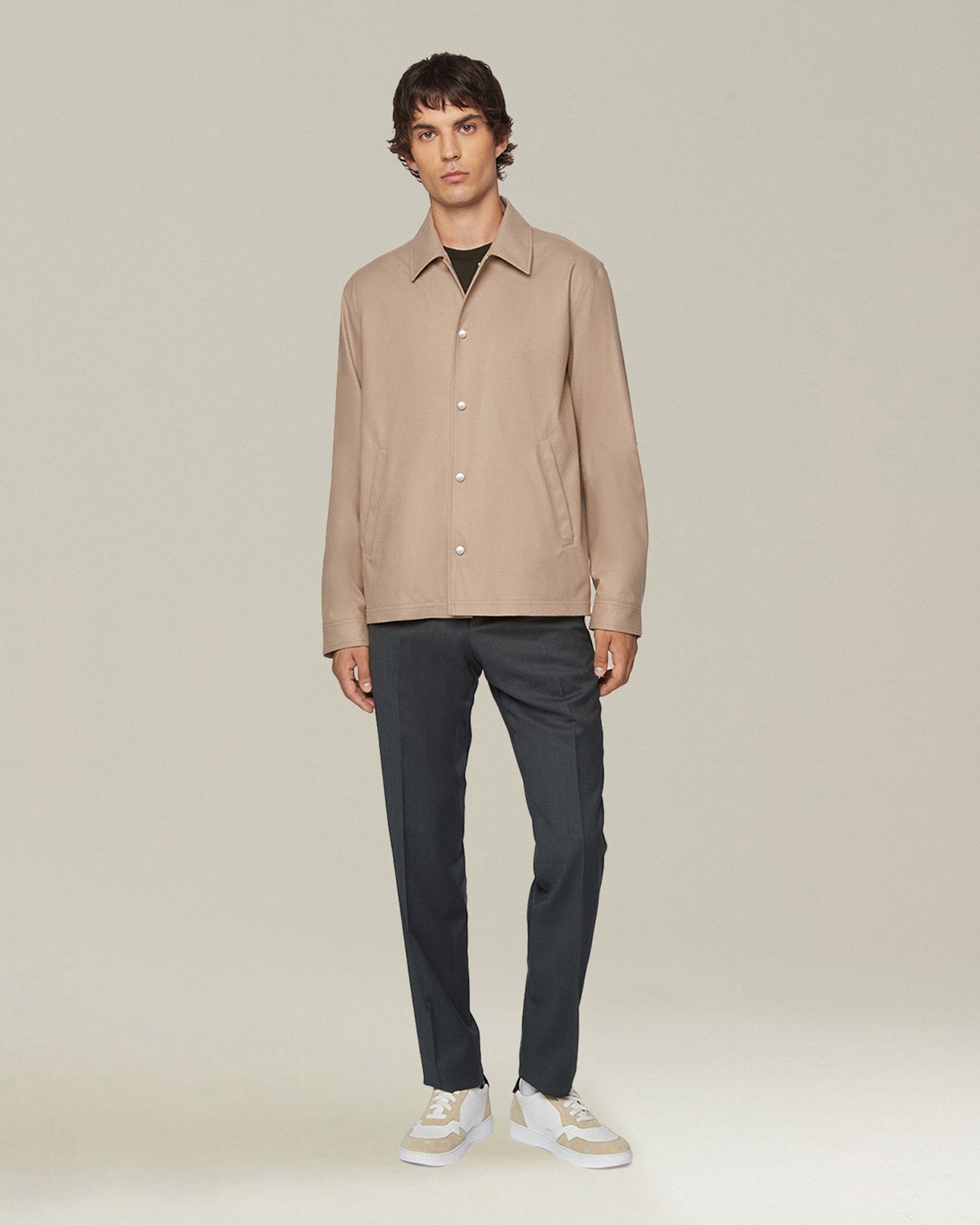 Kiton Camicia Cashmere Nylon Hemdjacke Herren