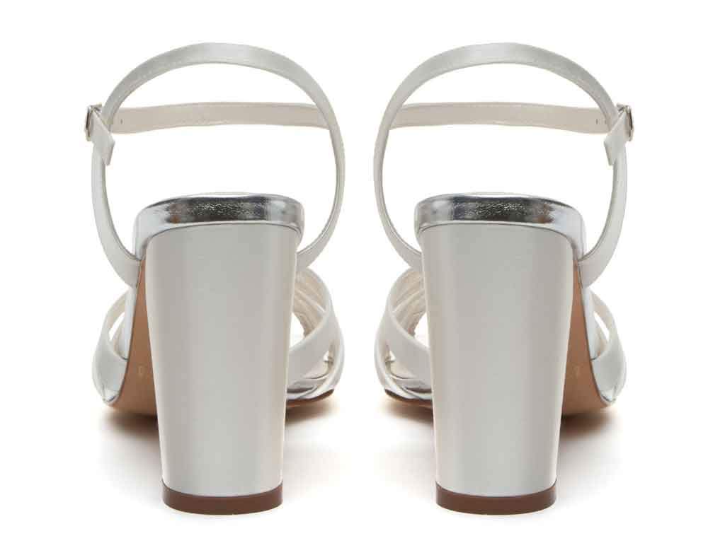 Rainbow Club Timeless Blake Sandalette Ivory Satin 9cm