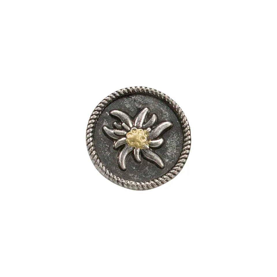 Alpenflüstern DAHEIM Ansteck-Pins Edelweiss 2er-Set