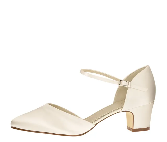 Rainbow Club Tracey Brautschuhe Ivory Satin Gr. 39,5 Block
