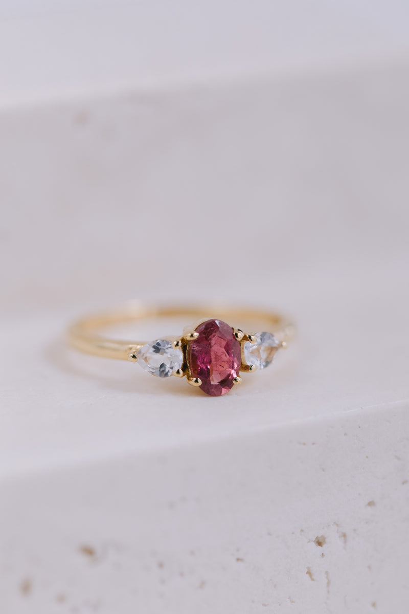 Juvelan Paris Ring Silber mit Turmalin und Topas