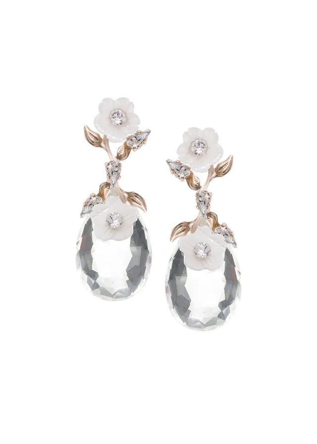 Elizabeth Bower Anemone Dew Ohrstecker Rhodium