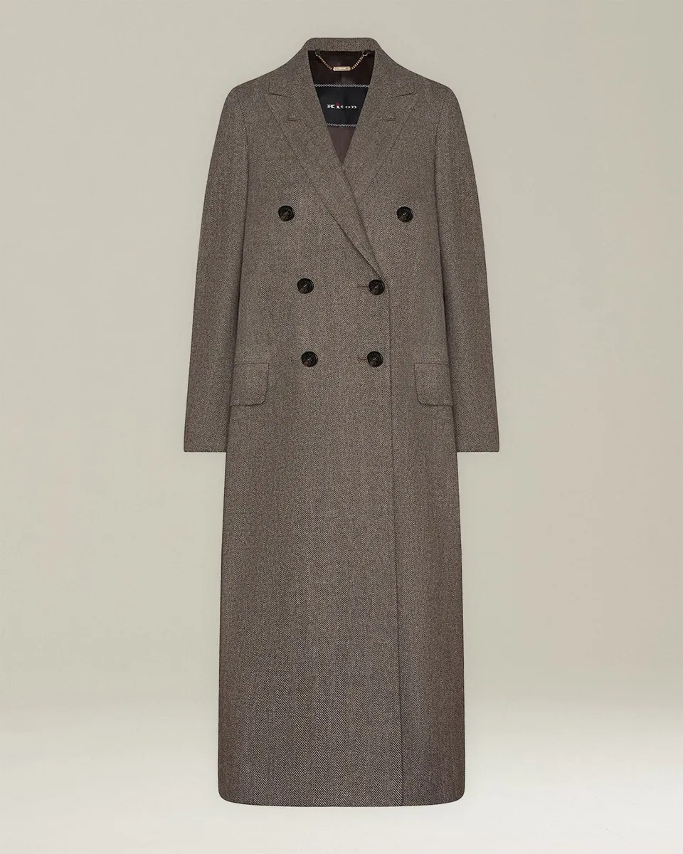 Kiton Doppiopetto Mantel Wolle Kaschmir Damen