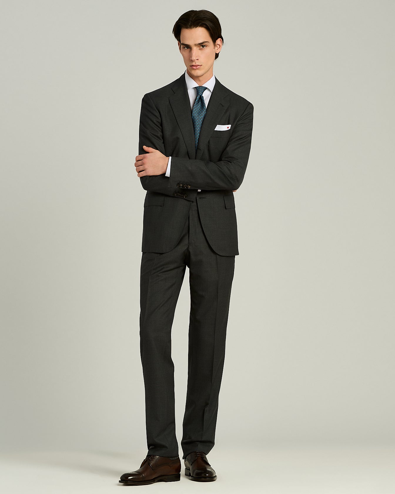 Kiton Krawatte Seide Gemustert 8,5 cm TU