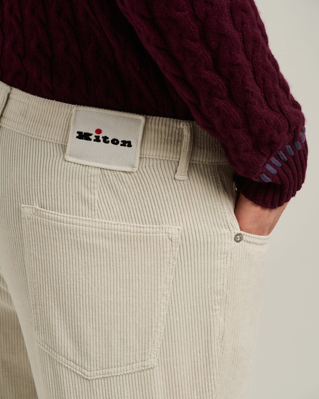 Kiton Jeans Five-Pocket Corduroy Trousers Cordhose Slim Baumwolle