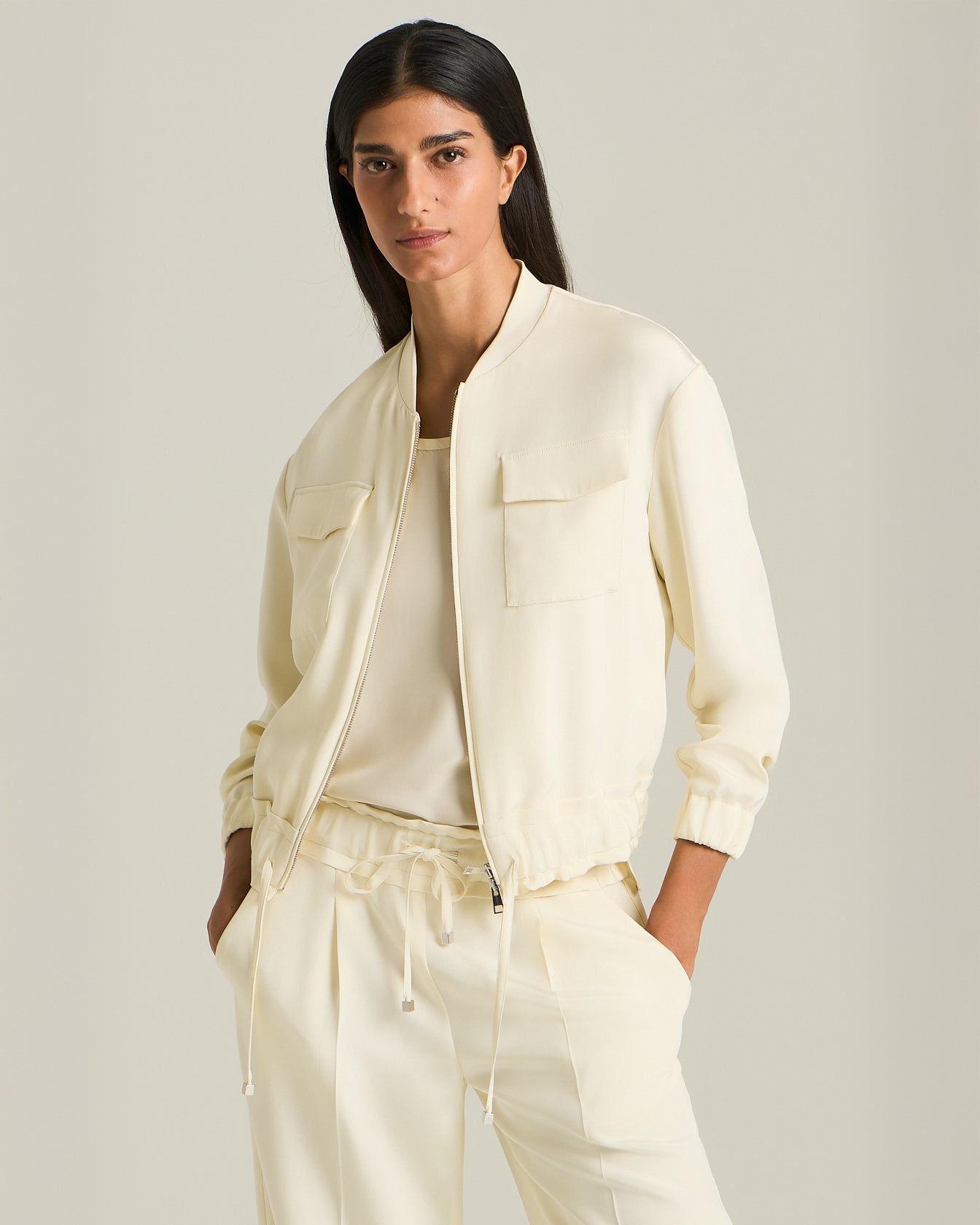 Kiton Outerwear Silk Bomberjacke Seide Damen