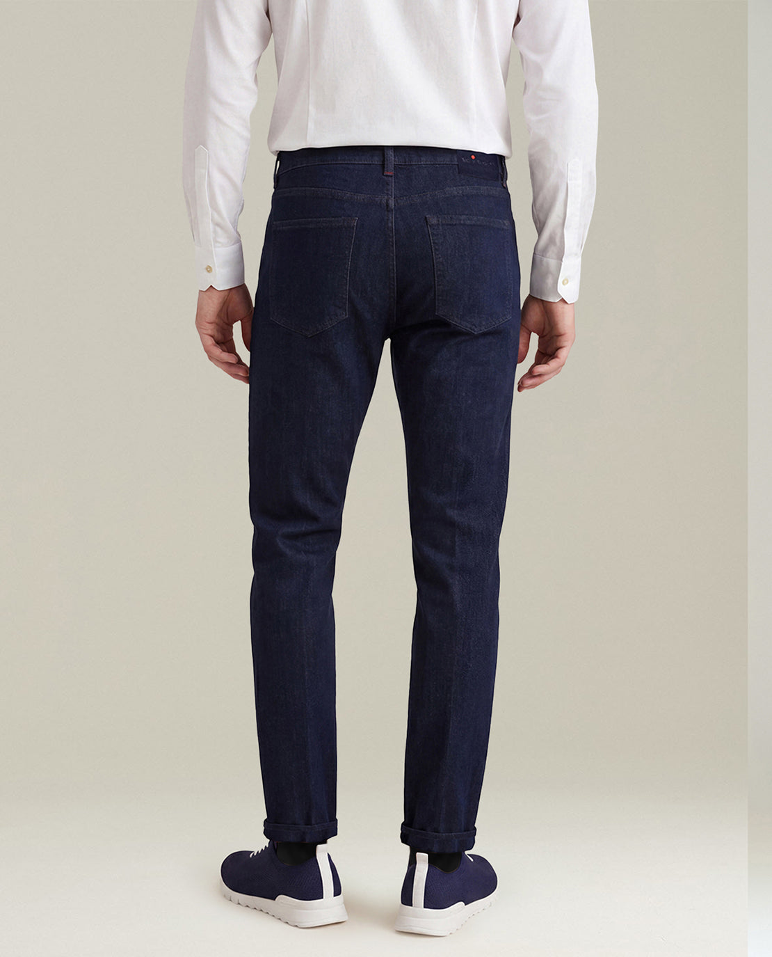 Kiton Jeans Dark Blue Stretch Five-Pocket Dunkelblau