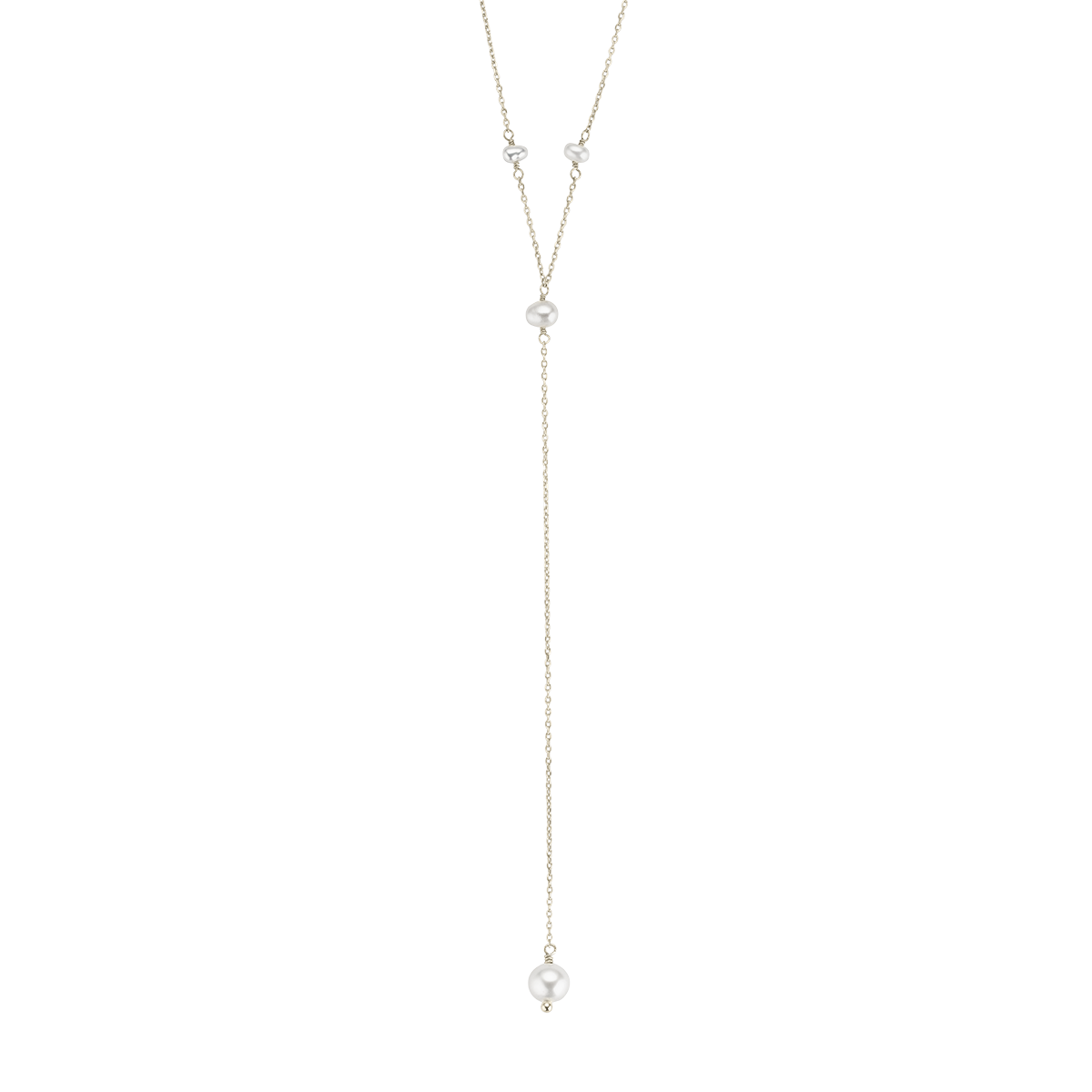 Juvelan Sea of Love Rückenkette Perlen 68cm Silber