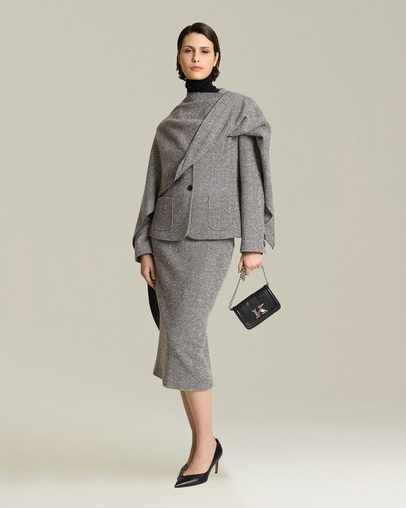 Kiton Scarves Cashmere Herringbone Schal Kaschmir Fischgrät