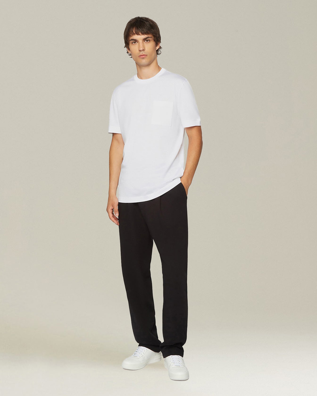 Kiton Polo T-Shirt Jersey Tasche Rundhals Freizeit